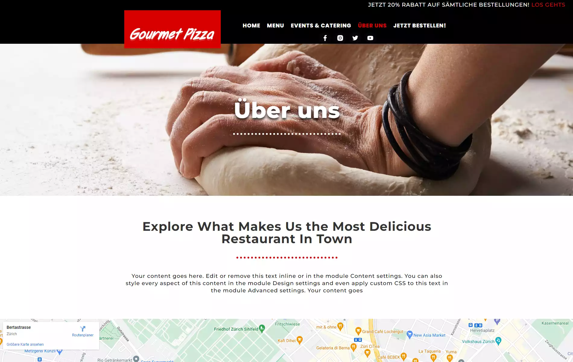 WordPress Divi Pizzeria Theme About us