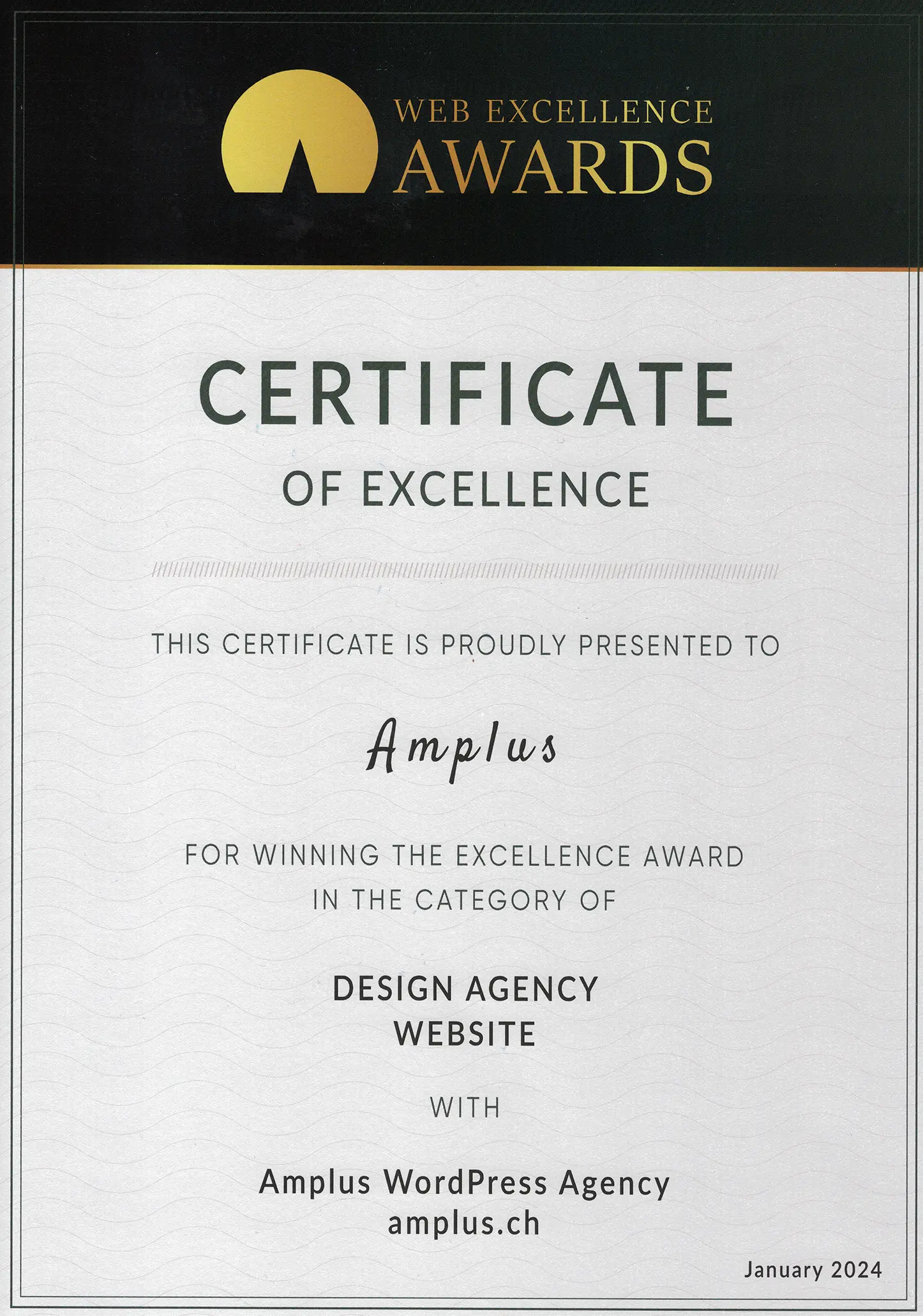 Award Amplus Wordpress Website