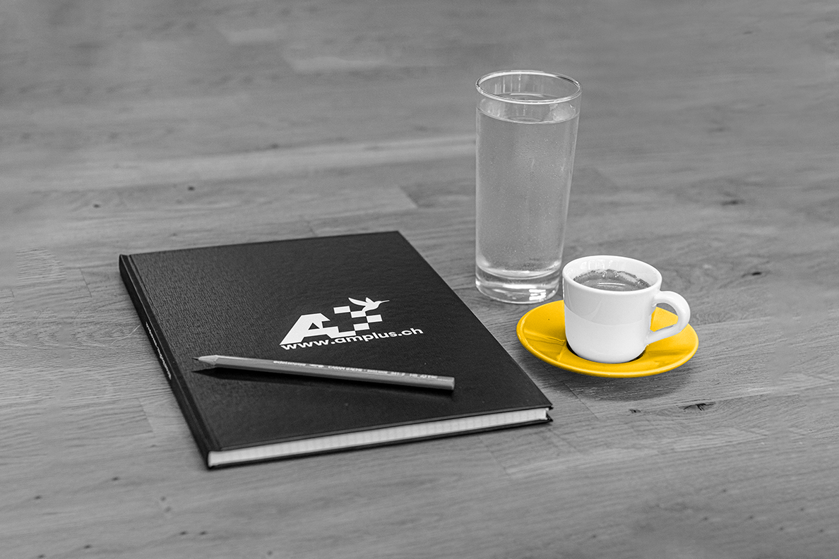 Amplus Notizbuch mit Wasser & Kaffee