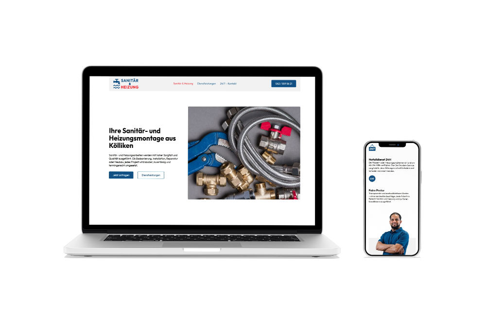 Mockup Sanitär & Heizung